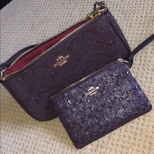 Coach purse and matching wallet